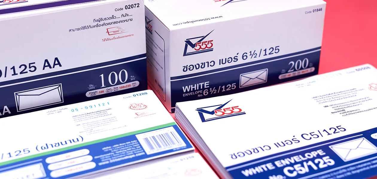 บริการออกแบบเว็บไซต์ให้กับบริษัท สีทอง 555 จำกัด ผู้ผลิตและจัดจำหน่ายซองจดหมาย และซองเอกสารทุกชนิด