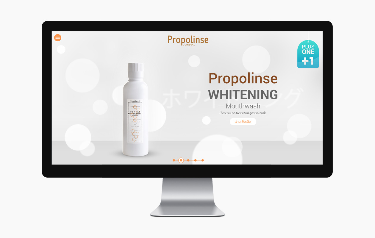 รับทำเว็บไซต์ ออกแบบเว็บไซต์ น้ำยาบ้วนปาก โพรโพลินส์ นำเข้าอย่างเป็นทางการจากญี่ปุ่น